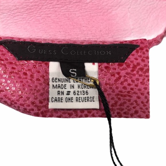 GUESS COLLECTION LEATHER SNAKESKIN HALTER CROP TOP - Picture 8 of 9